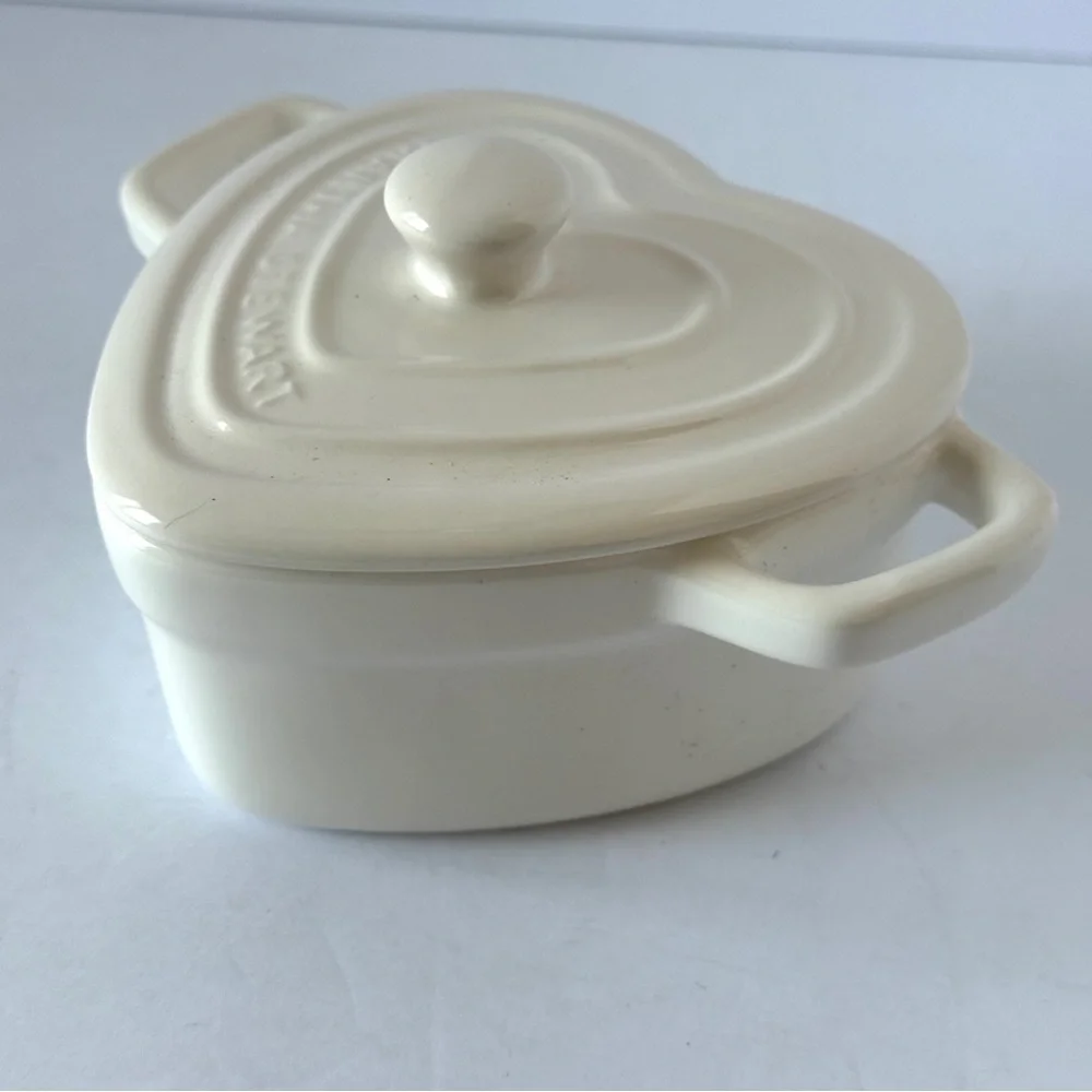 Martha Stewart Heart Cocottes Stoneware — Cream